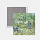 Erste Schritte nach Millet von Vincent Van Gogh Magnet (Vorderseite/Rückseite)