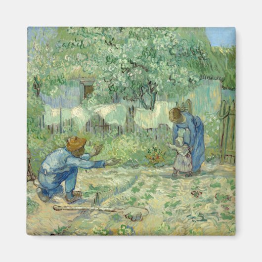 Erste Schritte nach Millet von Vincent Van Gogh Magnet (Vorne)
