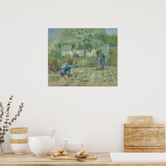 Erste Schritte nach Millet von Vincent Van Gogh Poster (Küche)