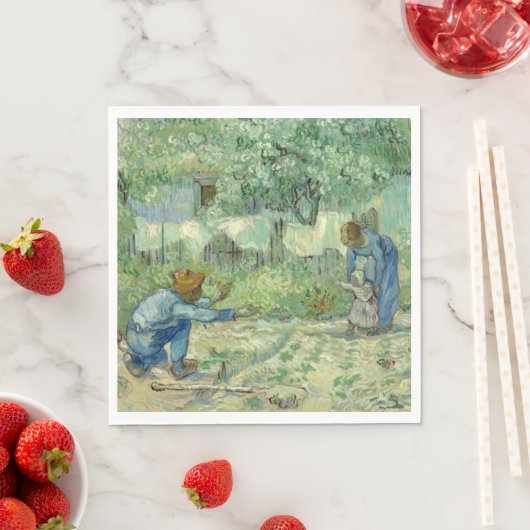 Erste Schritte nach Millet von Vincent Van Gogh Serviette (Beispiel)
