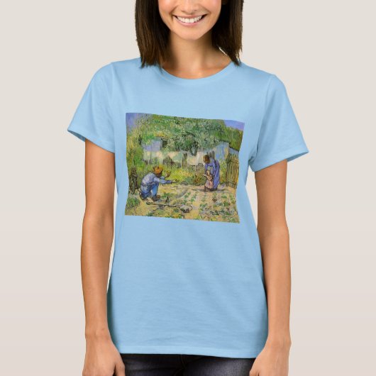 Erste Schritte (nach Millet) von Vincent van Gogh T-Shirt (Vorderseite)