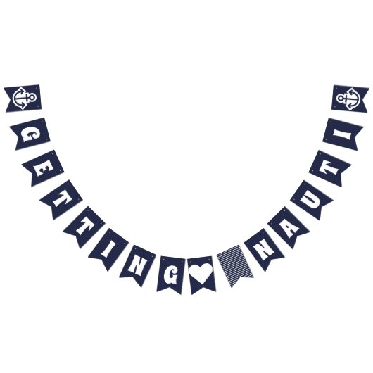 Erste Schritte Nauti Junggeselinnen-Abschied Nauti Wimpelkette (Alle)