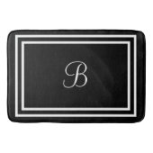 Erste Schritte oder Name schwarzer Bathmat Badematte (Vorderseite)