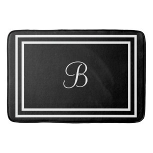 Erste Schritte oder Name schwarzer Bathmat Badematte