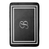 Erste Schritte oder Name schwarzer Bathmat Badematte (Vorderseite Vertikal)