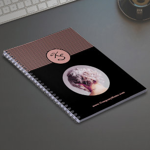 Erste Schritte Rosa Schwarze Haarstylist Workshop Notizblock