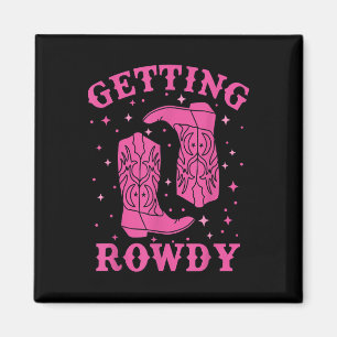 Erste Schritte Rowdy Bride Groom Western Wedding B Magnet