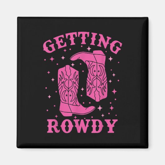 Erste Schritte Rowdy Bride Groom Western Wedding B Magnet (Vorne)