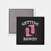 Erste Schritte Rowdy Bride Groom Western Wedding B Magnet (Vorderseite/Rückseite)