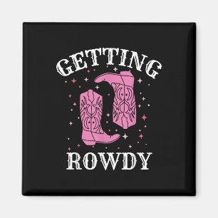 Erste Schritte Rowdy Bride Groom Western Wedding B Magnet