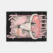Erste Schritte Rowdy Bride Squad Western Cowgirl B Fleecedecke (Vorderseite (Horizontal))