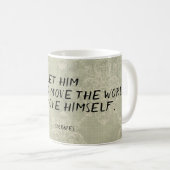 Erste Schritte selbst Sokrates-Zitat Kaffeetasse (VorderseiteRechts)