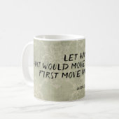 Erste Schritte selbst Sokrates-Zitat Kaffeetasse (Vorderseite Links)
