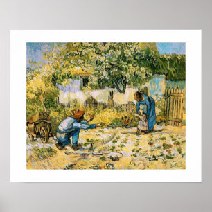 "Erste Schritte" von Vincent Van Gogh Fine Art Pri Poster