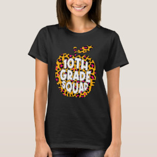 Erste Schule 10. Klasse Squad Leopard Back Sch T-Shirt