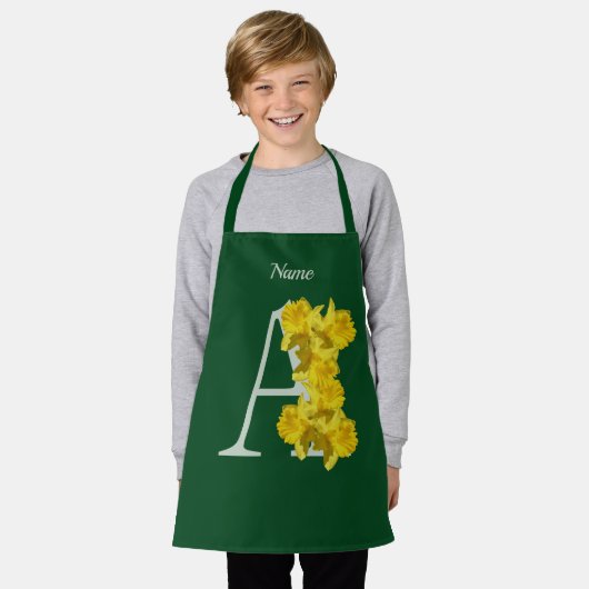 Erste Schürze eines Daffodil Monogramms (Getragen)