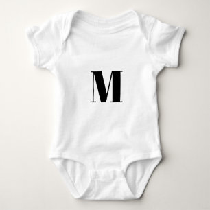 Erste Schwarz-weiße Anpassung von Monogramm Baby Strampler