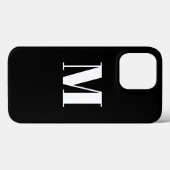 Erste Schwarz-weiße Anpassung von Monogramm Case-Mate iPhone Hülle (Rückseite (Horizontal))