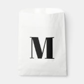 Erste Schwarz-weiße Anpassung von Monogramm Geschenktütchen (Vorderseite)