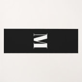 Erste Schwarz-weiße Anpassung von Monogramm Yogamatte (Vorderseite (Horizontal))