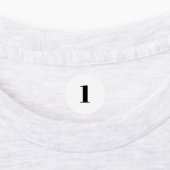 Erste / Schwarz-weiße Anzahl von Monogramm anpasse Etiketten (Befestigt)