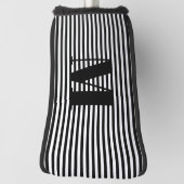Erste Schwarz-weiße Streifen in Monogramm anpassen Golf Headcover (Rotieren 90)