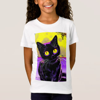 Erste schwarze Katze Landung auf Mondoberfläche T-Shirt
