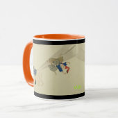 Erste Scroll, antike japanische Furz-Schlachten Tasse (Vorderseite Links)