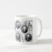 Erste sechs USpräsidenten Kaffeetasse (VorderseiteRechts)
