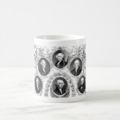 Erste sechs USpräsidenten Kaffeetasse (Mittel)