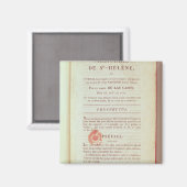 Erste Seite "Memorial de Sainte-Helene" Magnet (Vorderseite/Rückseite)