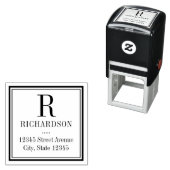 Erste selbstfarbige Briefmarke der Rücksendeadress Permastempel (Beispiel)