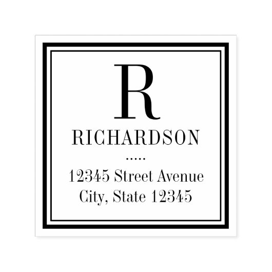 Erste selbstfarbige Briefmarke der Rücksendeadress Permastempel (Design)