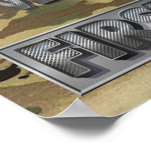 Erste Sergeant Afghanistan-Kampagne Ribbon Poster (Ecke)