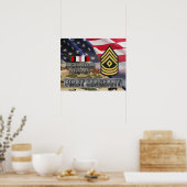 Erste Sergeant Afghanistan-Kampagne Ribbon Poster (Küche)