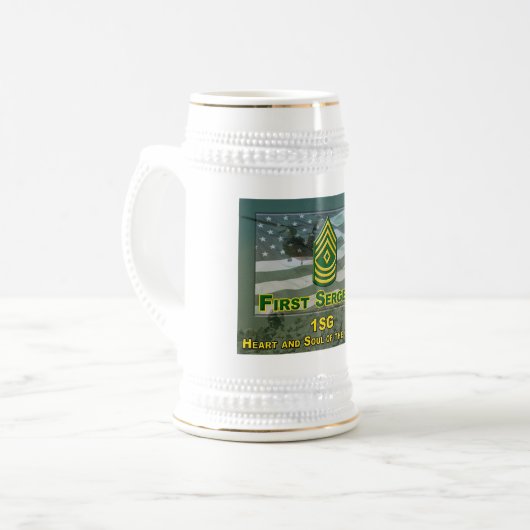 Erste Sergeant Geschenke White Tasse (Vorderseite Links)