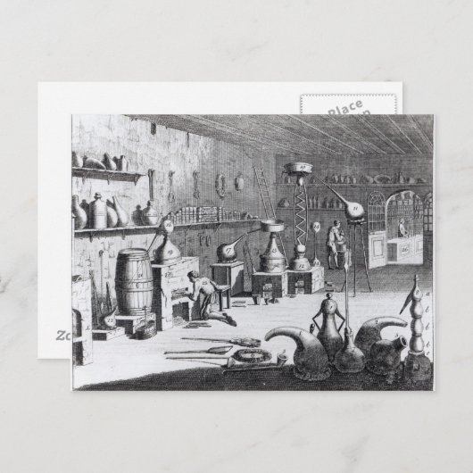 Erste Sicht der praktischen Chemie Postkarte (Vorne/Hinten)