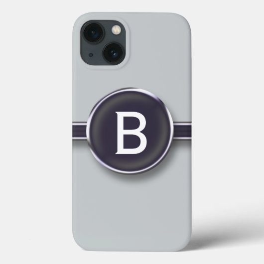 Erste Silber-Folie für große Single Monogramm Case-Mate iPhone Hülle (Rückseite)