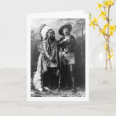 Erste Sitzung Bull und Buffalo Bill 1895 Karte (Gelbe Blume)