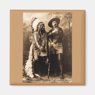 Erste Sitzung Bull und Buffalo Bill 1895 Magnet