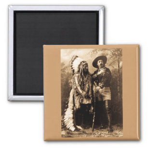 Erste Sitzung Bull und Buffalo Bill 1895 Magnet