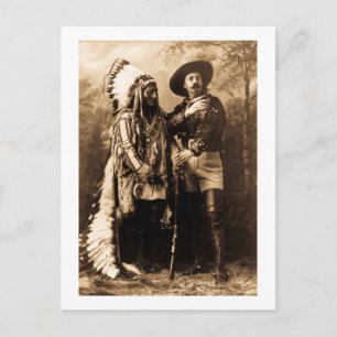 Erste Sitzung Bull und Buffalo Bill 1895 Postkarte