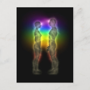 Erste Sitzung von Chakras mit zwei Soulen Postkarte