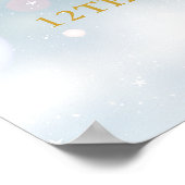Erste Snowflakes Baby Dusche Begrüßungszeichen Poster (Ecke)