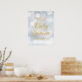 Erste Snowflakes Baby Dusche Begrüßungszeichen Poster (Küche)