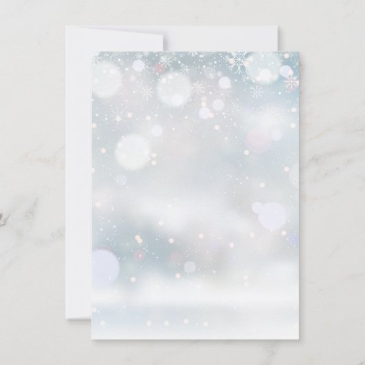 Erste Snowflakes Baby Dusche Danke Gedicht (Rückseite)