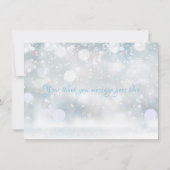 Erste Snowflakes Winterskript Vielen Dank Dankeskarte (Rückseite)