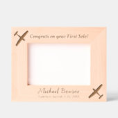 Erste Solo Pilot & Flugzeug - Glückwünsche ganz na Geätzte Rahmen (Vorderseite)