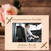 Erste Solo Pilot & Flugzeug - Glückwünsche ganz na Geätzte Rahmen