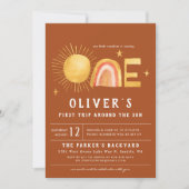 Erste Sonnenreise | 1. Geburtstag Party Einladung (Vorderseite)
